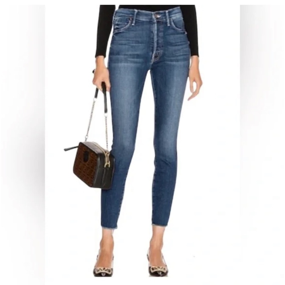 MOTHER Dark Indigo Skinny Jeans